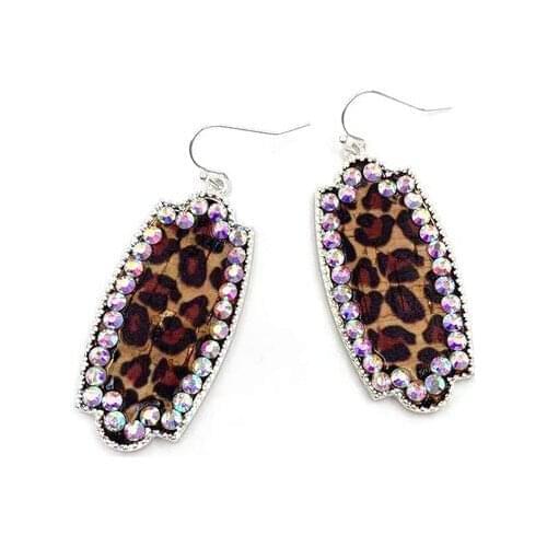 2021 New High Quality New Cheetah AB Shinny Drop Earrings for Women
