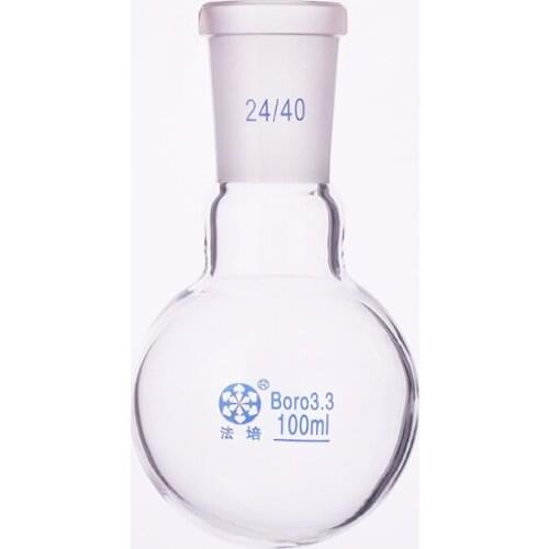 Single standard mouth round-bottomed flask,Capacity 100ml and joint 24/40,Single neck round flask