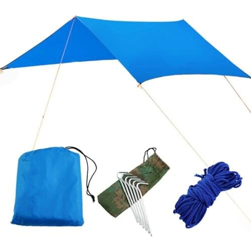 Outdoor Tent Camping Multi-functional Canopy Waterproof Sunscreen Beach Awning Sunshade Tent Thin Moisture-proof Mat