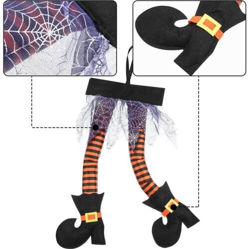 Hanging Halloween Party Decoration For Home Witch Legs Pendant Vintage Table Ornament Hallow Backdrop Decor Ghost With Shoes