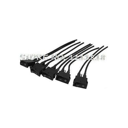 AC 250V 6A on/off Rectangular DIY Auto Car Rocker Switch Wire