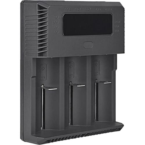 TrustFire TR-018 Intelligent Fast Li-ion Battery Charger 3-Slots Display Charging for 23650 26650 21700 20700 14500 18650 18350