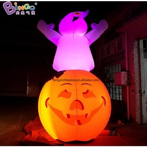 Halloween Decoration 5 Meters/16.4 Feet High Air-blown Artificial Pumpkin Light With Ghost - BG-A0656