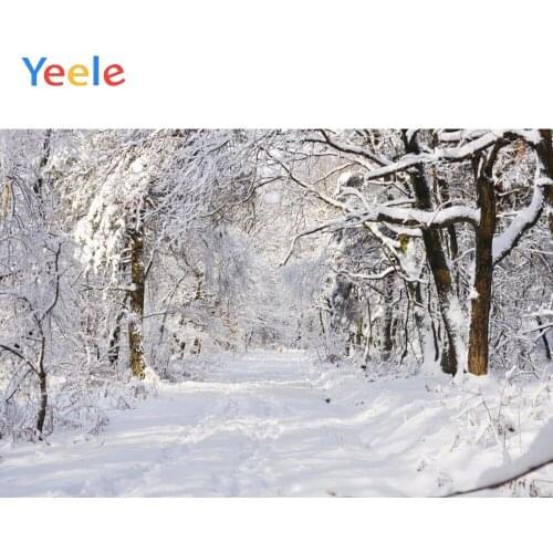 Winter White Snow Forest Tree Party Backdrop Custom Vinyl Photography Background For Photo Studio Photophone Photocall Props