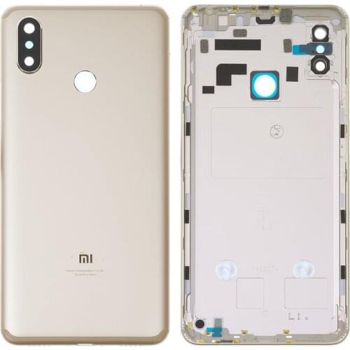 Housing Back Cover Battery Cover compatible with Xiaomi Mi Max 3, (With Camera Lens With Side Button, M1804E4A)