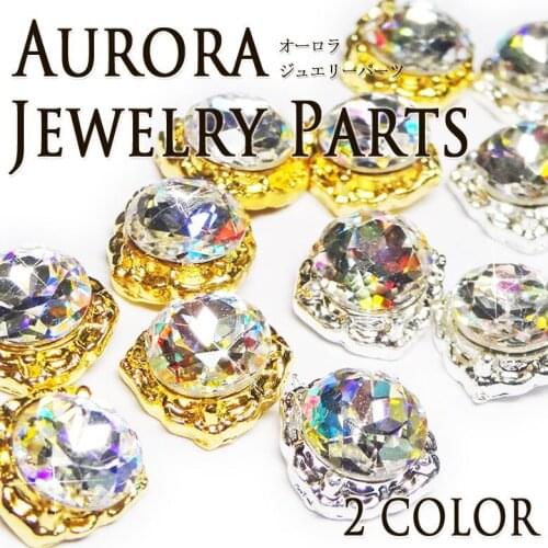 10pcs clear AB rhinestone metal 3D Nail Art Stickers Silver/Gold Glitter Nail Gel diamond nail DIY Rhinestone Decoration