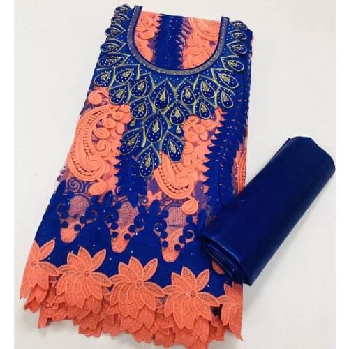 2+5 Yards Swiss Voile Lace In Switzerland With Bazin Riche Fabrics 2021 Senegal Dry Lace Stones Basin Fabric LSN40