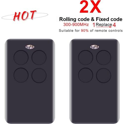 2X 300-900 MHz Command Garage Door Remote Control Clone 4CH Multifrequency Gate Door Opener 315 390 433 868 MHz Controller Copy