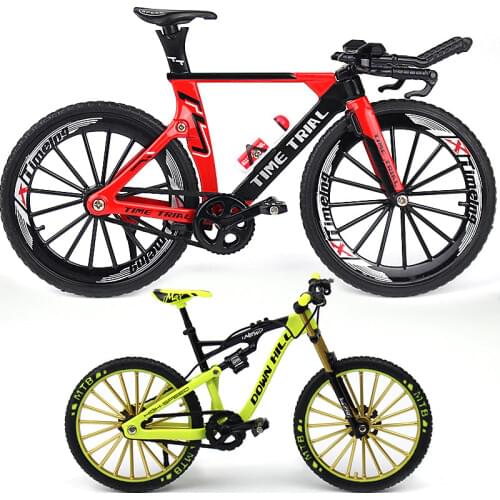 6 type NEW Crazy Magic Finger Bike Alloy Bicycle Model 1:10 Simulation Bicycle Bend Road Mini Racing Toys Adult Collection Gifts