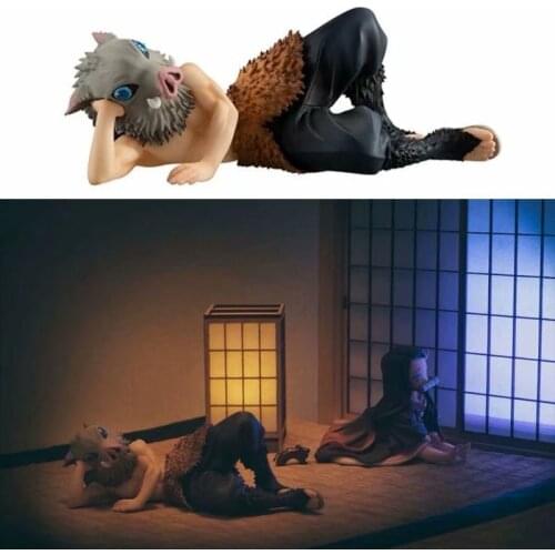 Anime Demon Slayer Kimetsu no Yaiba Hashibira Inosuke 1/12 PVC Action figure toys doll Christmas Birthday gift Model Decoration