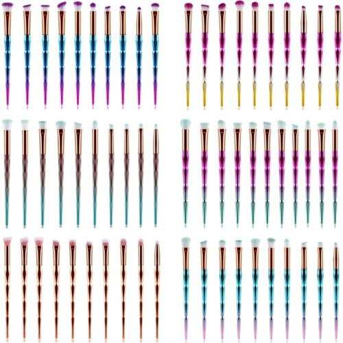 BIIIYI10Pcs professional eyeshadow eyeliner lip high quality cosmetic tool set eye makeup brush set super soft eye makeup tool n