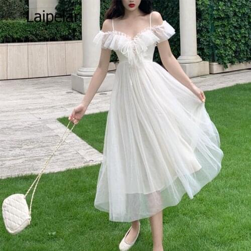 Long Sling Dress With Lace Sunscreen In Soft Yarn In Summer Of 2020 2 Piece Set Women Sleeveless Dress