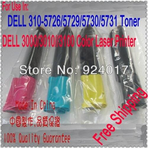 For Dell 3100 3100cn Color Printer Toner Cartridge,For Dell 310-5726 310-5729 310-5730 310-5731 Refill Toner Cartridge,4 Colors