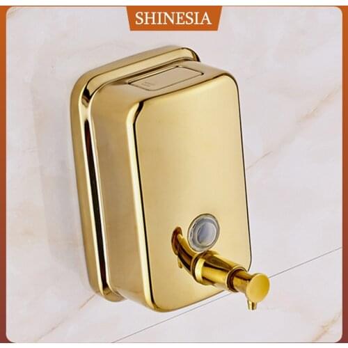 Wholesale and Retail Solid Brass Bathroom Liquid Soap Dispenser Gold Polished Wall Mount