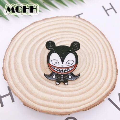 Cartoon punk anime characters big mouth ghost bones enamel brooch alloy badge clothes bags bags pins accessories jewelry gifts