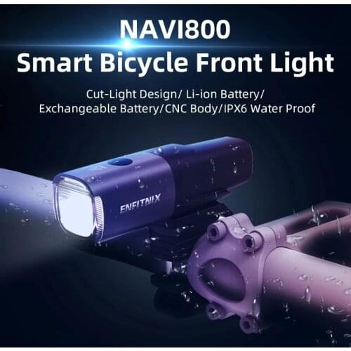 Enfitnix Navi800 800LM Bicycle Smart Headlights IPX6 Waterproof Road MTB Bike Handlebar Front Light Flashlight Bike Light