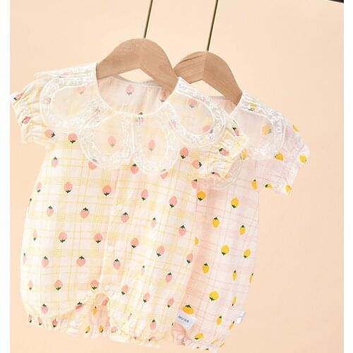 Newborn Jumpsuit Ruffle Cotton Baby Romper Summer Boutique Outfits Toddler Girl Baby Romper Onesie Mameluco Baby Clothes BW50PF
