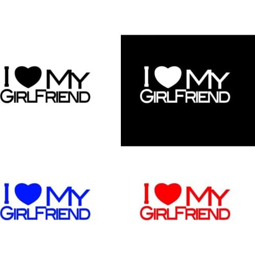 Creative I LOVE MY GIRLFRIEND Car Stickers for Window Trunk Auto Motorcycle Uv Protection Car Decorative Vinyl KK PVC 14*6cm