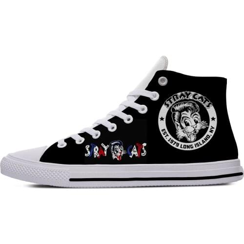 Cats Rock Band Stray Fashion Popular Funny Cool Casual Cloth Shoes High Top Lightweight Breathable 3D Print Men women Sneakers