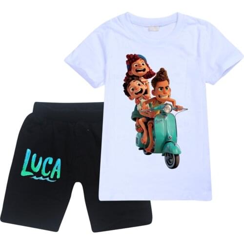 2021 Movie Luca Boys T-shirt Hot Sale Cartoon Baby Girls T-shirt Fashion Clothes for Boys Tops Tees Kids Clothes 2-16Y