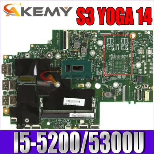For Lenovo Thinkpad S3 YOGA 14 13323-2 448.01110.0021 Laptop motherboard CPU I5-5200/5300U DDR3 100% fully tested