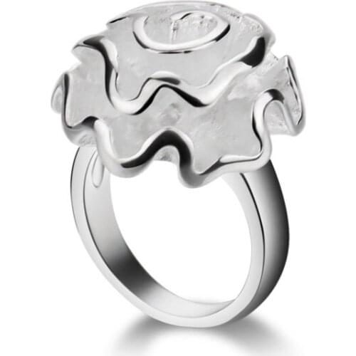 Fashion 925 solid silver ring for women national style design peony index finger rings Ms elegant style girl birthday gift