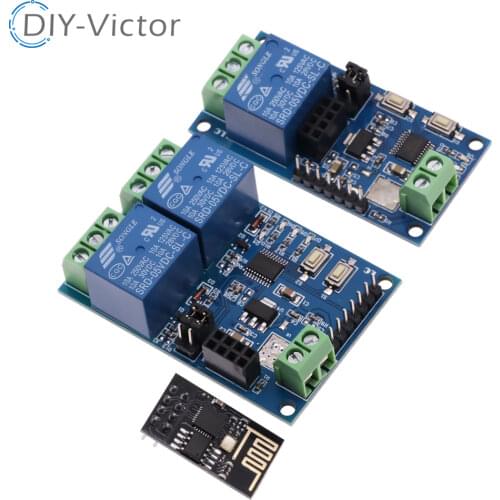 5V ESP8266 ESP-01 1 Channel WiFi Relay Module ESP-01S 2 Way Relay Module For IOT Smart Home remote control switch phone APP