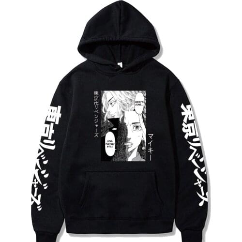 2021 Anime Tokyo Revengers Mikey Print Hoodies Men Hip Hop Pullover Sweatshirt Homme