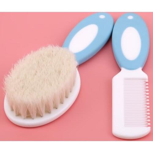 Natural Soft Baby Brush Wooden Handle Brush Hair Comb Infant Comb Head Massager Hairbrush Baby Care Infant Comb Head Massager