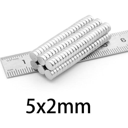 50-1000Pcs 5x2mm Round NdFeB Neodymium Magnet 5x2mm N35 Super Powerful Small imanes Permanent Magnetic Disc 5*2mm