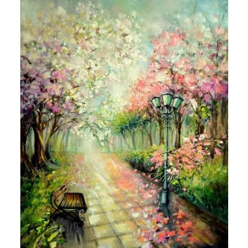 New Embroidery Counted Cross Stitch Kits Needlework - Crafts 14 ct DMC DIY Arts Handmade Decor -FLOWERS ROAD