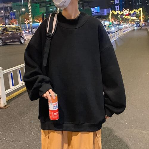 YASUGUOJI New 2021 Sweatshirt Mens Hip Hop Hoodies Pullover Streetwear Casual Fashion Clothes Mens Oversized Korean Harajuku