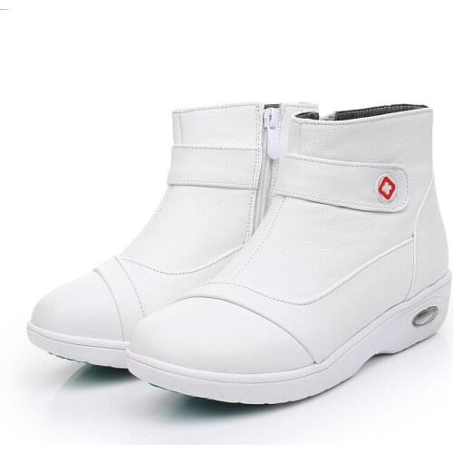 New Winter High Quality Cowhide White Shoes Snow Boots for Women Sneakers Large Size Light Comfortable Warm Shoes Woman Boots