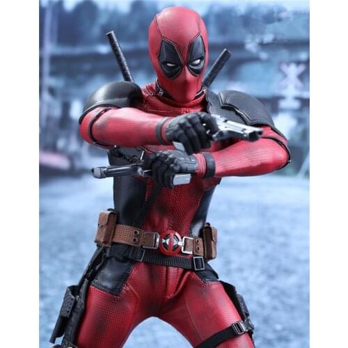 Hot Toys Compatible Marvel X-men Deadpools 30cm BJD Joints Moveable Action Figure Toys for Gift with Real Cloth