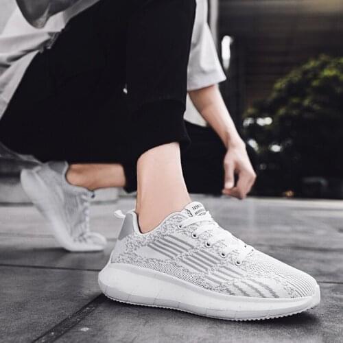 Simple Men Sneakers Casual Shoes Lace-up Men Shoes Lightweight Comfortable Breathable Walking Sneakers