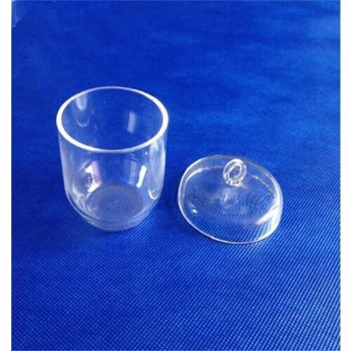 15ml clear melting quartz crucibles with lid