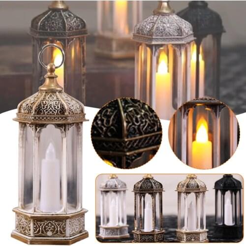 Christmas LED Candle Lantern Light Hanging Tea Light Xmas Tree Ornaments Santa Claus Elk Lamp Decorative For Halloween Party