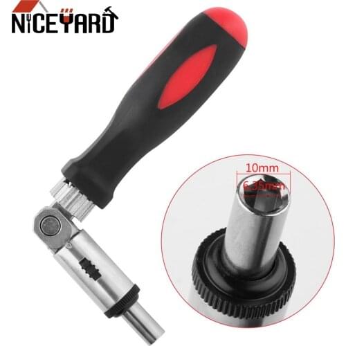 NICEYARD 1/4 inch Hex Wrench Screwdriver Socket Positive And Negative Direction 180 Degree Adjustable Ratchet Screwdriver