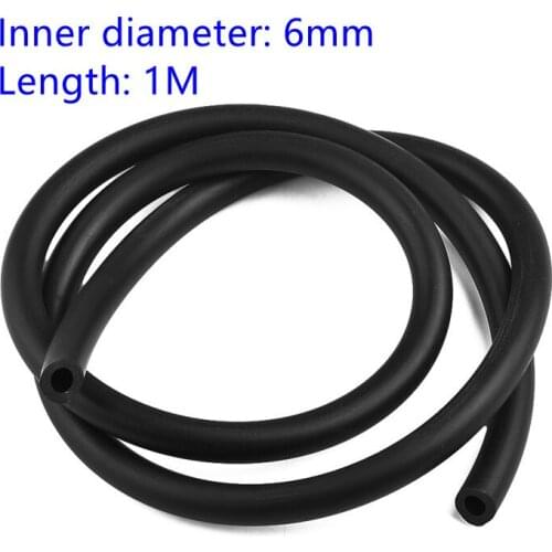 6mm 1/4ID Full Silicone Fuel/Air Vacuum Hose/Line/Pipe/Tube 1 Meter 3.3ft Black Universal Automotive Goods Car Accessories