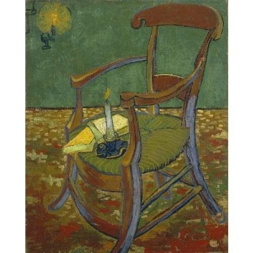 Modern decor art Canvas prints classical impression art painting of famous art picture van Goghs Stood a candle chair