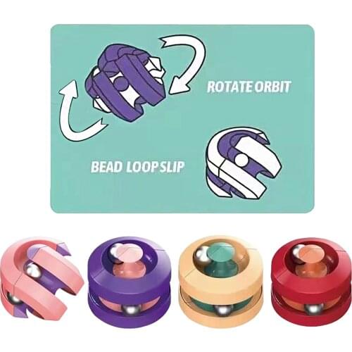 Rotating Bead Toys Bead-orbit Fidget Toys,relieve Stress Metal Pinball Puzzle Health Decompression Toy For Adults Children