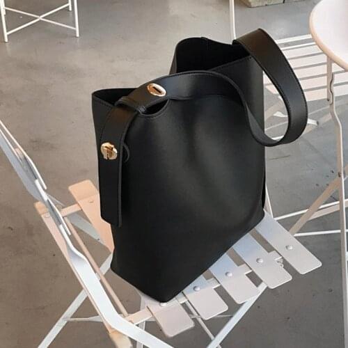 Female Large Capacity Handbag Shopping Bag Totes Feminina Casual Women Shoulder Bags Pu Leather Bucket Crossbody Bags