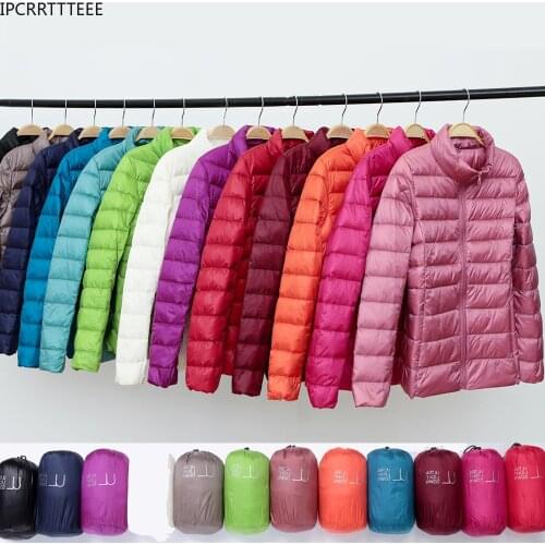 Women Winter Jacket 2021 New Ultra Light Duck Down Parkas Slim Female Puffer Jacket Portable Windproof Down Coat