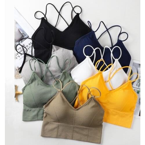 Womens Tube Top Sports Bras Gym Running Yoga Bra Without Frame Fitness Sport Crop Tops Seamless Lnvisible Push Up Underwear