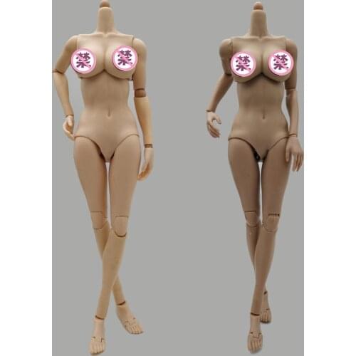 1:6 Scale Female Body Super Flexible Sutan/Wheat Color With Joints Model for 12in Phicen Hottoy Head Sculpt Doll toy Big Breast