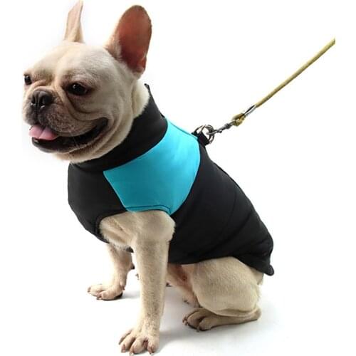 Winter Warm Dog Clothes Waterproof Pet Padded Vest Zipper Jacket Coat For Small Medium Large Dogs Pug Pet Supplies