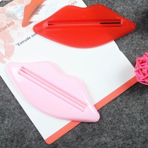 2 Pcs Kiss Lip Toothpaste Squeezer Easy Press Tube Dispenser Gadget A1