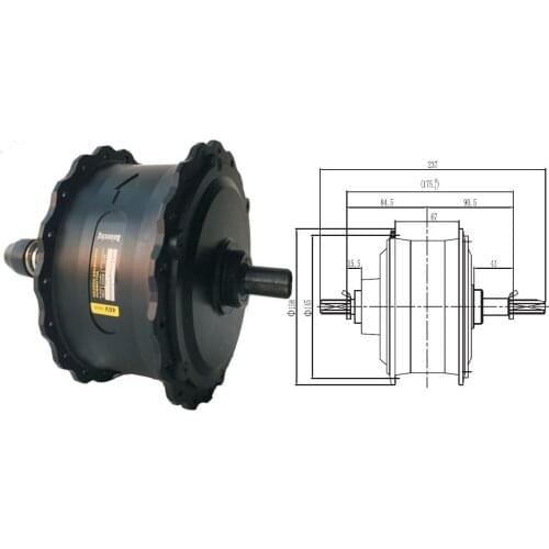 24v36v48v350w BLDC gear motor rear driven v brake/disc brake for electric bike snowmobile 20inch-28inch MTB scooter diy part