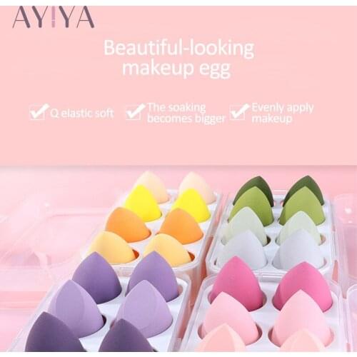 4/8PCS Makeup Sponge Powder Puff Dry and Wet Combined Beauty Cosmetic Ball Foundation Powder Puff Bevel Cut Make Up Sponge Tools