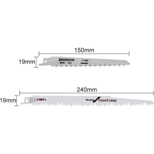 6Pcs S644D+4Pcs S1531 Saber Saw Blades Tiger Saw for Wood Metal Cut STTA889